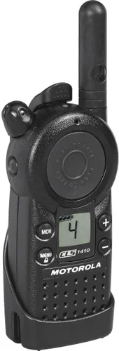 Vista 4 de Motorola Radio de dos vías 5 millas profesional 4 canales UHF , Negro