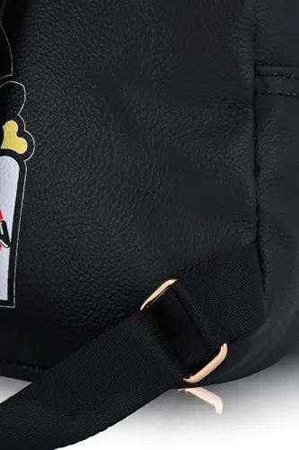 Vista 5 de Fast Forward Sanrio Hello Kitty y amigos mochila para mujeres, hombres, unisex Linda mochila de piel sintética de 10" mini mochila Badtz-maru