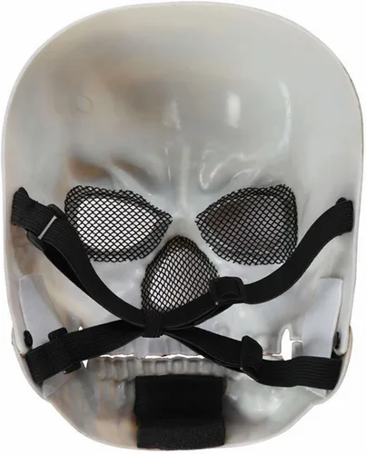 Vista 3 de NewL Máscara de calavera de terror con mandíbula movible para hombres 2024 Casco de cosplay aterrador de Halloween