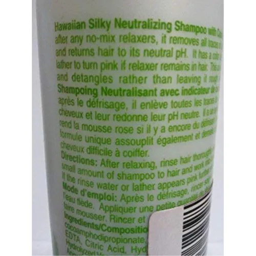 Vista 3 de Hawaiian Silky Champú neutralizante sin lejía, blanco, 8 onzas líquidas