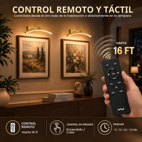 Vista 9 de PAIHOME - Luces de imagen doradas de 16 pulgadas para decoración de pared Dorado
