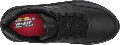Vista 5 de Skechers Zapatos profesionales de cuidado de la salud con cordones para mujer, Negro