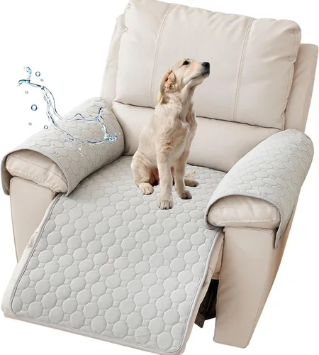Vista 11 de Funda reclinable resistente al agua, protector de sofá para mascotas, fundas antideslizantes para sillas reclinables, fundas acolchadas gruesas