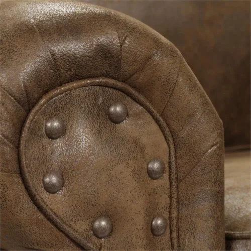 Vista 7 de American Furniture Classics Sofá biplaza de microfibra Buckskin en marrón