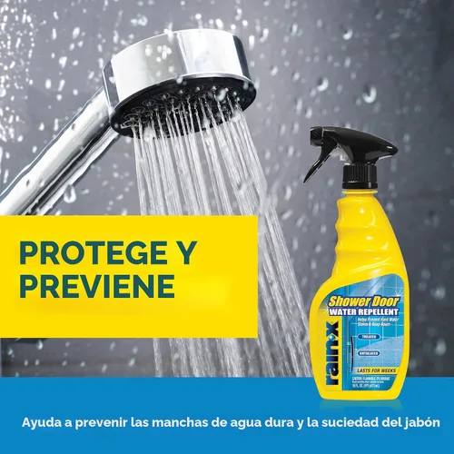 Vista 6 de Rain-X 630542 - Repelente de agua para puerta de ducha, 16 onzas líquidas