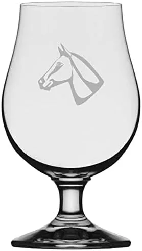 Vista 19 de Abaco Barb Body Horse - Vaso de cerveza Iona grabado (13.25 onzas)