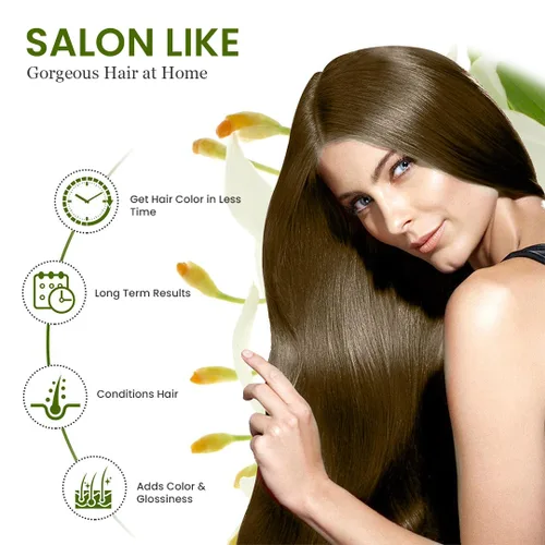 Vista 4 de Pardesi Henna Brown orgánico 7.05 oz - Tinte natural para el cabello y tratamiento acondicionador Halal, sin OMG, vegano Sin productos químicos
