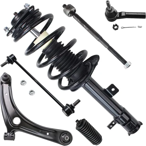 Vista 110 de Detroit Axle - Kit de extremo delantero para Chrysler 300 Dodge Charger 2011-2023 Challenger, 2 Lower Rearward Control Arms 2 Outer Tie Rods 2