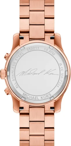 Vista 5 de Michael Kors Runway - Reloj de acero inoxidable para mujer, con banda de acero, cerámica o silicona