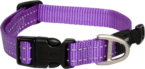 Vista 10 de Collar reflectante para perros medianos, ajustable de 12 a 17 pulgadas, color negro
