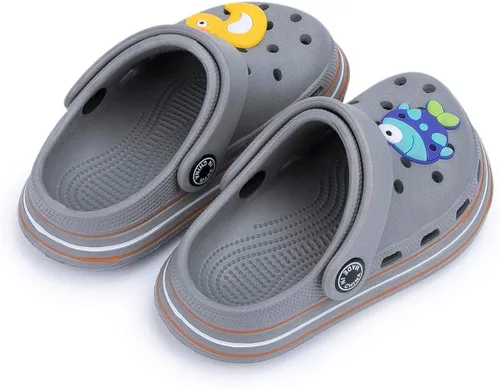 Vista 4 de Casazoe Zuecos de agua para niños y niñas pequeños, sandalias de agua sin cordones, ligeras, para exteriores, verano, playa, piscina