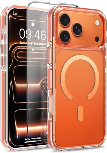 Vista 89 de Funda magnética para Google Pixel 10 Pro XL [compatible con Magsafe] [bonito diseño fluorescente de moda] a prueba de golpes, delgada, translúcida