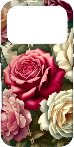 Vista 29 de Funda con diseño floral para iPhone 16 con diseño floral estilo victoriano