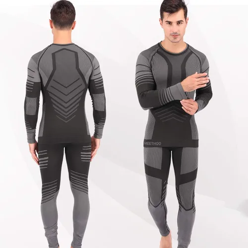 Vista 2 de MeetHoo Conjunto de ropa interior térmica para hombre ropa de invierno para hombre capa base de capa base larga