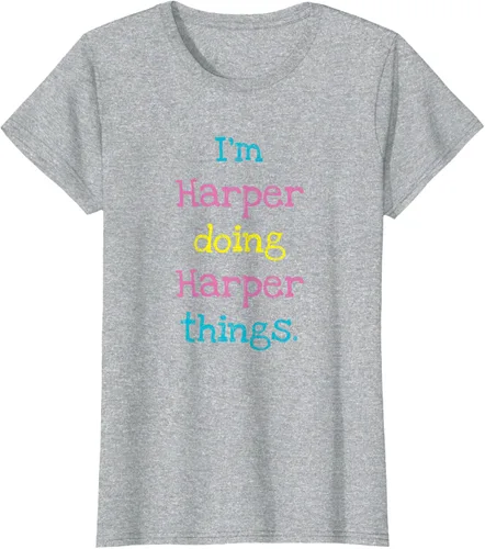 Vista 35 de Harper - Camiseta de regalo para niños con texto personalizado