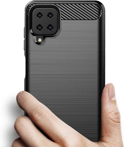 Vista 3 de Osophter Funda para Galaxy A22 4G con protector de pantalla de absorción de golpes Flexible TPU Rubber Protective Cell Phone Cover para Samsung