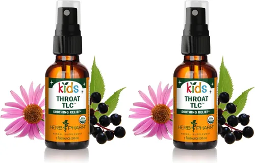 Vista 10 de Herb Pharm Spray de hierbas TLC para garganta sin alcohol orgánico certificado para niños, 1 onza