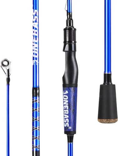Vista 8 de One Bass Cañas de Pescar, Caña Giratoria y de Casting de Grafito IM7, Caña de Baitcasting de 2 Piezas de Calidad Resistente con Mango de Súper