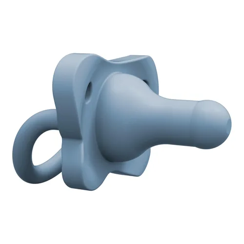 Vista 6 de Dr. Brown's HappyPaci Chupete de Silicona 100% para Bebé, Diseño Uníco Contorneado, Azul, 0-6m, Libre de BPA, Pack de 4