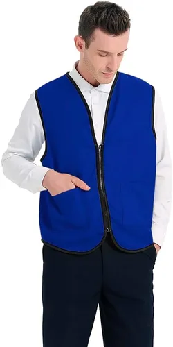 Vista 4 de TopTie Supermercado Uniforme Chaleco Cremallera Voluntarios Evento Chaleco Chaleco Unisex