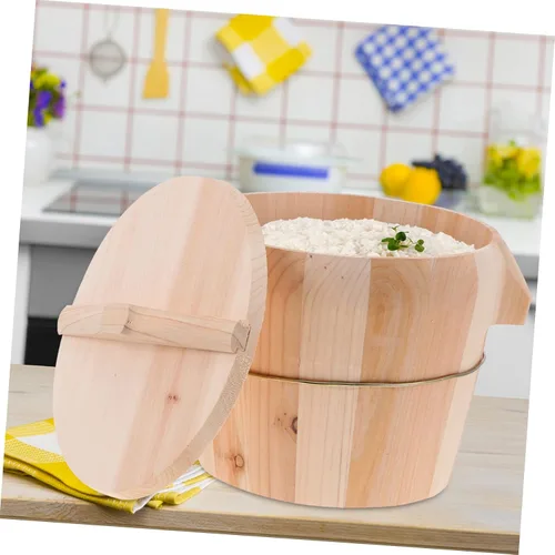 Vista 2 de 1 Unidades Arroz Cocina Gadget Cubo de Madera Cubo de Arroz para Cocina Cubo al Vapor Creativo Cubo de Arroz al Vapor Cubo de Cocina de Madera