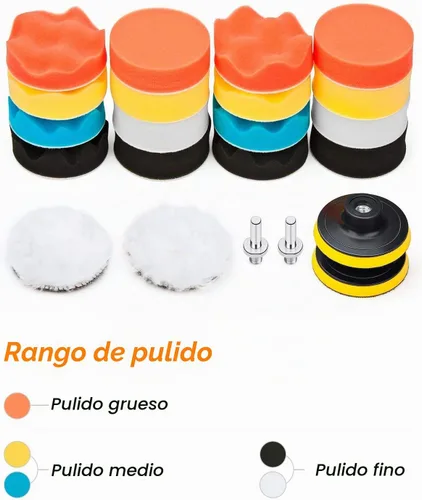 Vista 9 de Kit de almohadillas de pulido y pulido de 3 pulgadas, 11 almohadillas de pulido con adaptador de taladro, almohadilla pulidora de espuma para cera