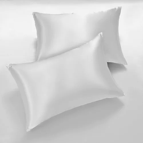 Vista 4 de Royal Home Collection Juego de ropa de cama sedosa de 4 piezas, 600 hilos, juego de sábanas de satén sedoso para caravana, tamaño Queen corto, se