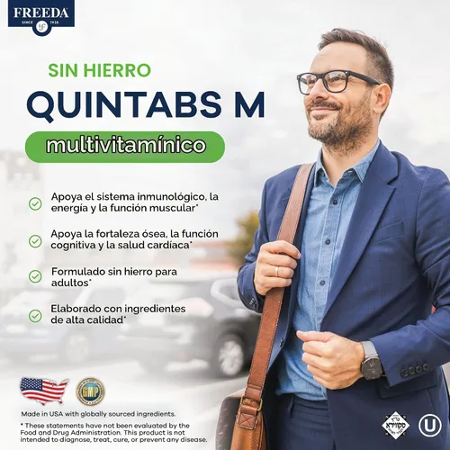 Vista 2 de FREEDA One Daily Multivitamínico sin hierro para hombres y mujeres, alta