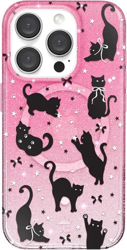 Vista 66 de VELVET CAVIAR Funda compatible con MagSafe para iPhone 15, probada en caídas de 10 pies, estampado de leopardo y amatista morada