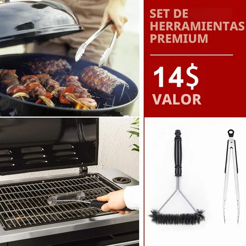 Vista 6 de Kingkong 7552 - Funda para parrillas de gas Weber Genesis, color plateado y dorado 2000-5500, negra