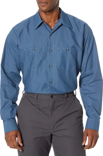 Vista 5 de Red Kap - Camisa de trabajo industrial de manga larga para hombre