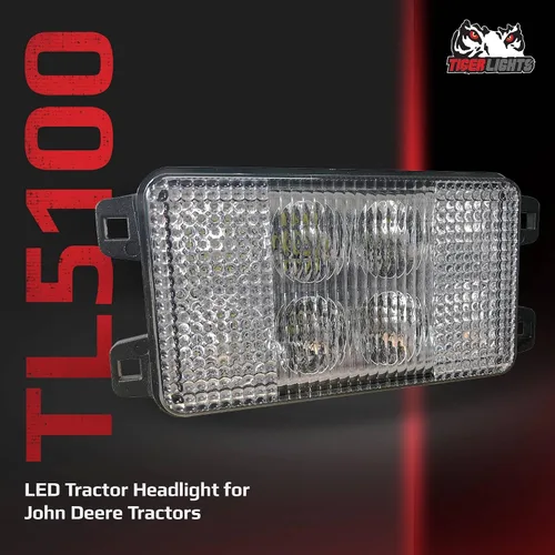 Vista 3 de TIGERLIGHTS Faro LED TL5100 de 12 V compatible con/reemplazo para John Deere 1025R, 1026R, 2025R, 2027R, 2032R, 2036R, 2038R, 2320, 2520 Combo