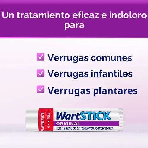Vista 2 de WartStick para eliminar verrugas comunes y plantares, barra de máximo poder, ácido salicílico, 0.17 onzas, paquete de de 1