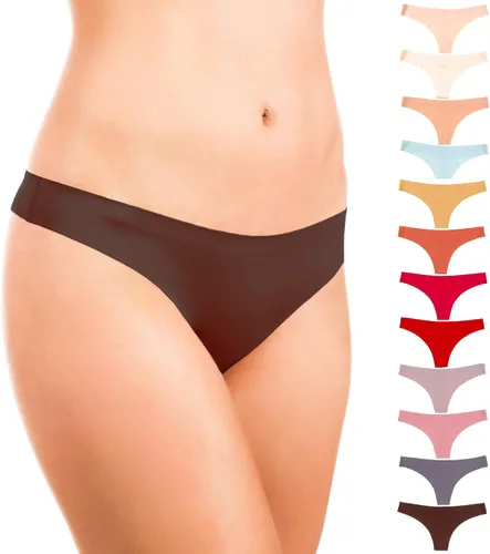 Vista 7 de Alyce Intimates - Juego de 12 tangas de corte láser para mujer