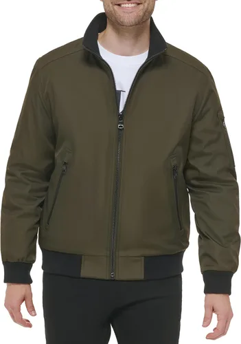 Vista 12 de Calvin Klein Abrigos de invierno para hombre - Chaqueta softshell con capucha forrada de sherpa