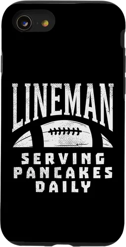 Vista 18 de Funda de regalo para iPhone 16 Ofensive Lineman Serving Pancakes Daily Football