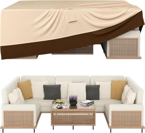 Vista 11 de Ruimoy Fundas para muebles de patio, funda impermeable para muebles de exterior, uso general, fundas para mesa exterior y silla, resistentes 600D
