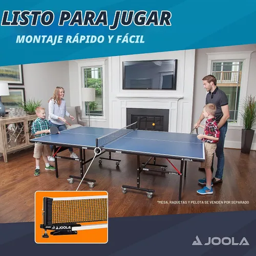 Vista 3 de JOOLA Premium Avanti Table Tennis Net and Post Set - Portable and Easy Setup Ping Pong Screw On Clamp Net Negro