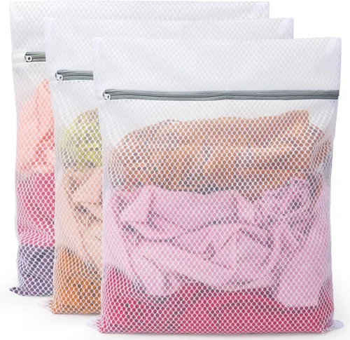 Vista 11 de Vivifying Bolsas de malla XL grandes, paquete de 2 bolsas de malla de panal de 20 x 24 pulgadas para lavadora, ropa delicada, suéter, abrigos