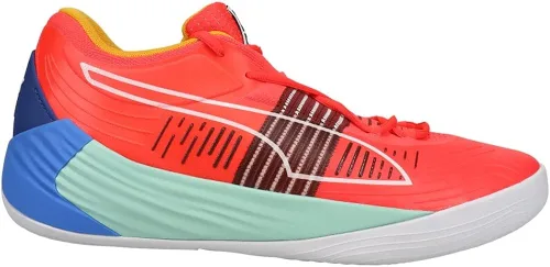 Vista 3 de PUMA Tenis de baloncesto Fusion Nitro para hombre, color naranja