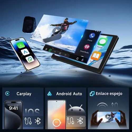 Vista 2 de [4G+64G] Radio de coche para Honda Accord 2003-2007 Android Unidad principal con Carplay Android Auto, Hodozzy 10.1 pulgadas pantalla táctil estéreo