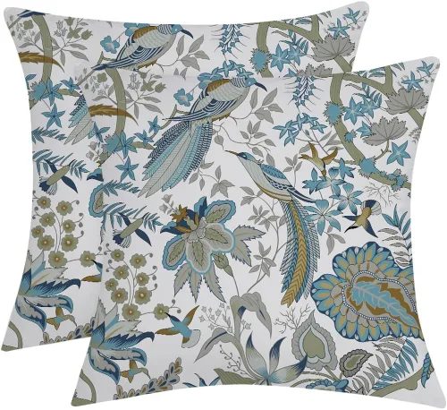 Vista 11 de Fundas de almohada azules con acuarela de playa, mar, océano, paisajes de naturaleza, funda de cojín cuadrada para sofá, cama, dormitorio