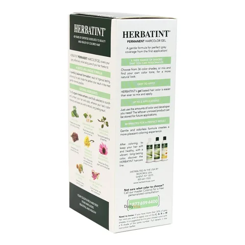 Vista 5 de Herbatint, Gel permanente para teñir el cabello, 5C, castaño ceniza claro, 4.56 fl oz (4.6 fl oz)