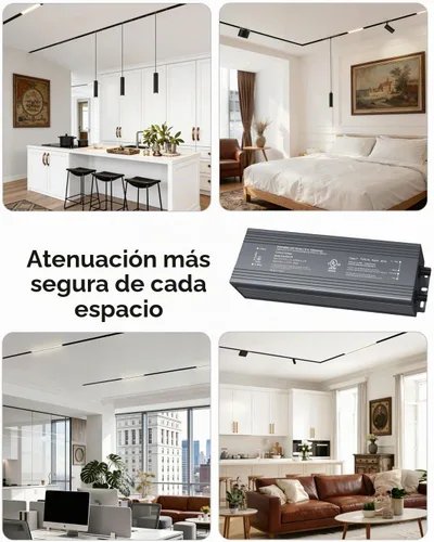 Vista 6 de SCON Controlador de alimentación de 24V DC 200W LED, Triac ELV 0-10V 1-10V Controlador eléctrico (regulable)