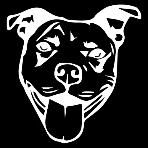 Vista 16 de Plantilla de Cara de Pitbull 1 (Juego de 3) Pegatina Troquelada de Vinilo Impermeable de 2" para Laptop Botella de Agua Vaso Funda de Teléfono