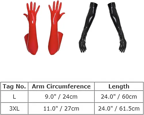 Vista 2 de Guantes largos metálicos brillantes para mujer, con aspecto húmedo de PVC, medias altas hasta el muslo para discoteca, baile, disfraz de Halloween