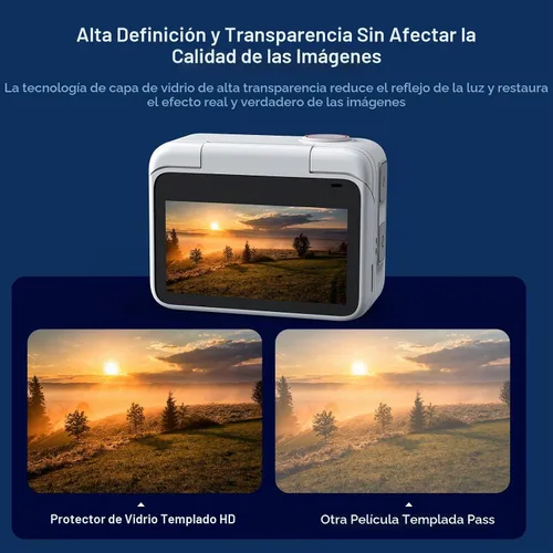 Vista 8 de Funda protectora de silicona, protector de pantalla y lente para Insta360 GO 3 (negro)