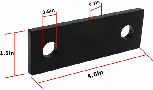Vista 3 de BX88230 kit de soporte de placa base de montaje de perno para barras de remolque Blue Ox, soporte de placa base de barra de remolque BX Tabs