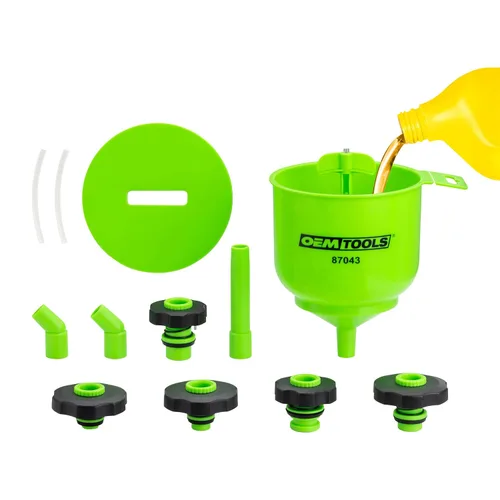 Vista 11 de OEMTOOLS 87045 Kit de embudo de llenado de refrigerante sin derrames con probador de refrigerante, kit de embudo de refrigerante sin derrames, kit
