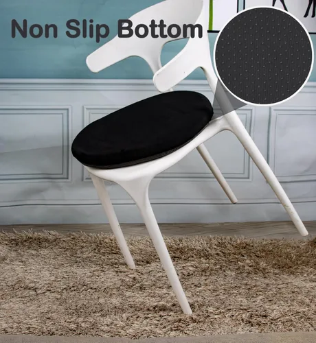 Vista 5 de Sigmat Cojín de asiento de espuma viscoelástica antideslizante suave cojín redondo para silla de 13 pulgadas, color negro
